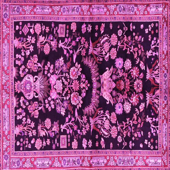 Square Machine Washable Animal Pink Traditional Rug, wshtr2532pnk