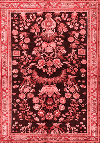 Animal Red Traditional Rug, tr2532red