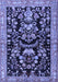 Machine Washable Animal Blue Traditional Rug, wshtr2532blu
