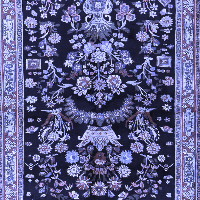 Machine Washable Animal Blue Traditional Rug, wshtr2532blu