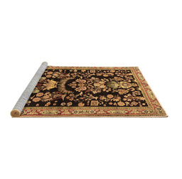 Sideview of Machine Washable Animal Brown Traditional Rug, wshtr2532brn