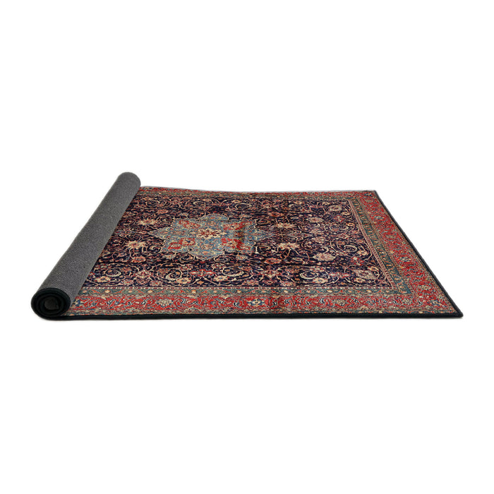 Sideview of Traditional Camel Brown Medallion Rug, tr2533