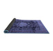 Sideview of Medallion Blue Traditional Rug, tr2533blu