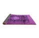 Sideview of Medallion Purple Traditional Rug, tr2533pur