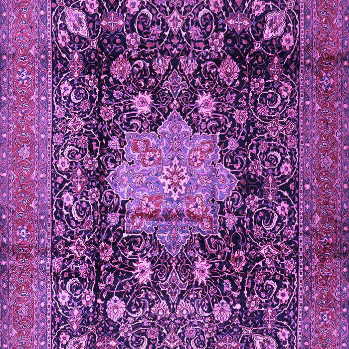 Machine Washable Medallion Purple Traditional Area Rugs, wshtr2533pur