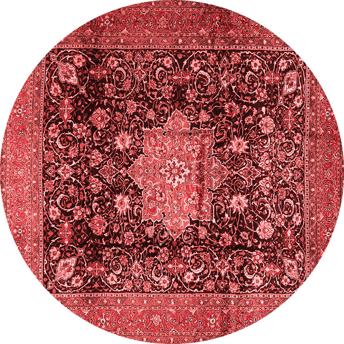 Medallion Red Traditional Rug, tr2533red