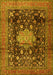 Medallion Yellow Traditional Rug, tr2533yw