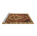 Sideview of Machine Washable Persian Brown Traditional Rug, wshtr2534brn