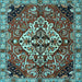 Square Machine Washable Persian Light Blue Traditional Rug, wshtr2534lblu