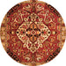 Square Persian Orange Traditional Rug, tr2534org