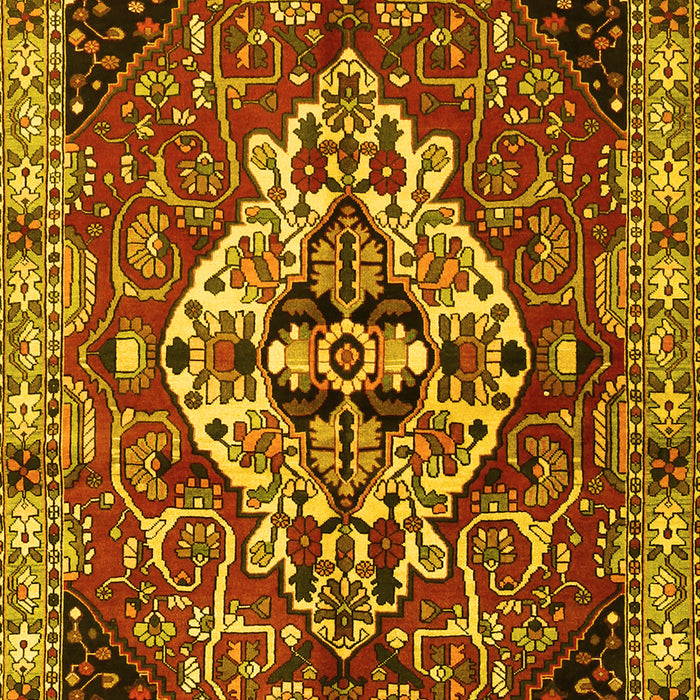Machine Washable Persian Yellow Traditional Rug, wshtr2534yw