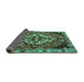 Sideview of Persian Turquoise Traditional Rug, tr2534turq