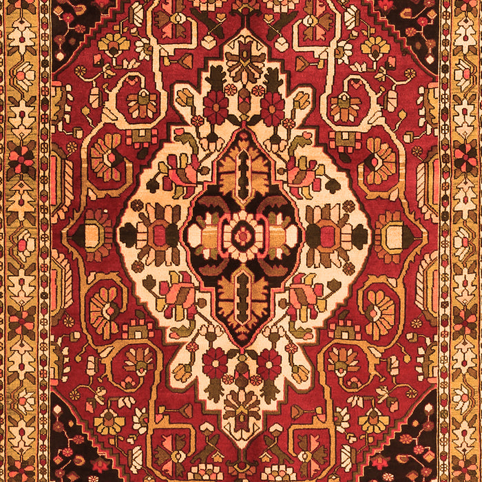 Serging Thickness of Machine Washable Persian Orange Traditional Area Rugs, wshtr2534org