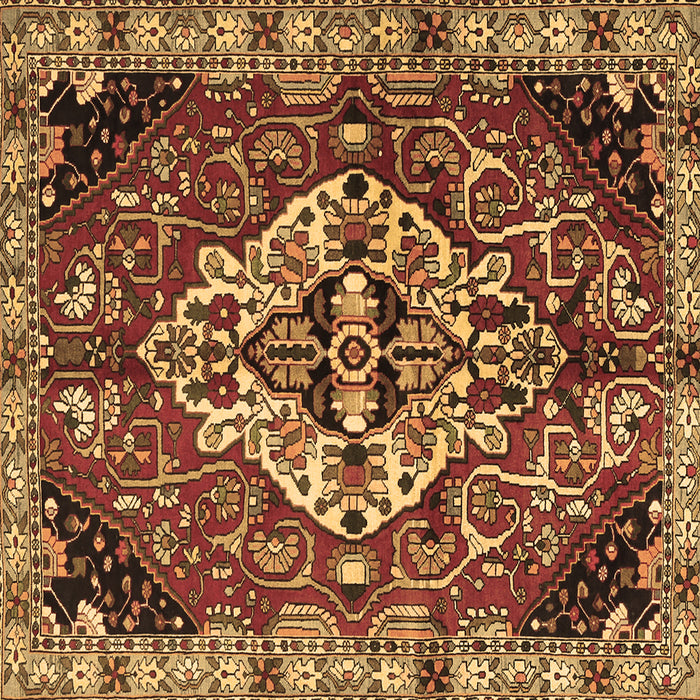Square Machine Washable Persian Brown Traditional Rug, wshtr2534brn