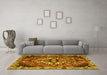 Machine Washable Persian Yellow Traditional Rug in a Living Room, wshtr2534yw