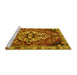 Sideview of Machine Washable Persian Yellow Traditional Rug, wshtr2534yw