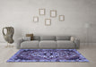 Machine Washable Persian Blue Traditional Rug in a Living Room, wshtr2534blu