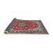 Sideview of Traditional Light French Beige Brown Medallion Rug, tr2535