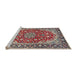 Sideview of Machine Washable Traditional Light French Beige Brown Rug, wshtr2535