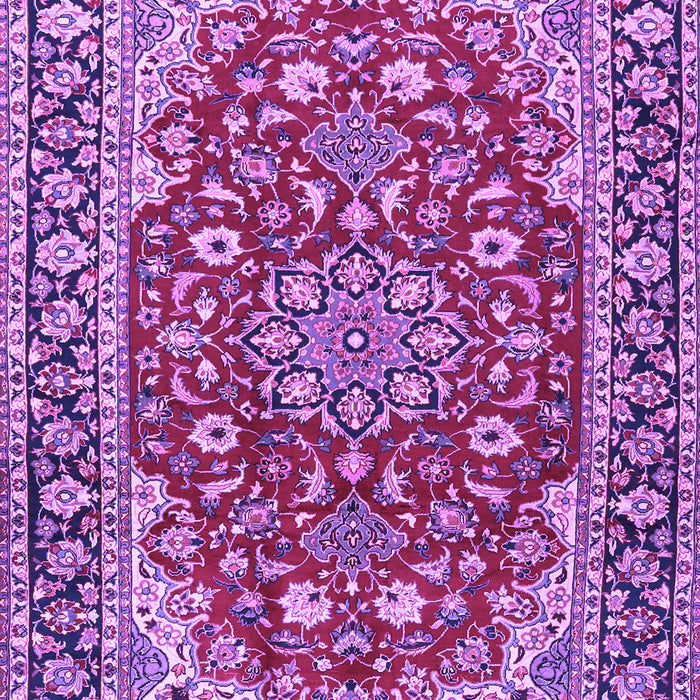 Machine Washable Medallion Purple Traditional Area Rugs, wshtr2535pur