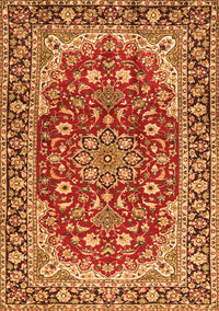 Medallion Orange Traditional Rug, tr2535org