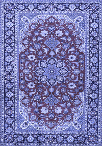 Medallion Blue Traditional Rug, tr2535blu