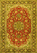 Medallion Yellow Traditional Rug, tr2535yw