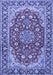 Medallion Blue Traditional Rug, tr2535blu