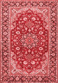 Medallion Red Traditional Rug, tr2535red