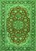 Medallion Green Traditional Rug, tr2535grn