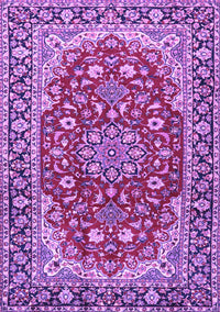 Medallion Purple Traditional Rug, tr2535pur