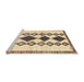 Sideview of Machine Washable Traditional Sienna Brown Rug, wshtr2536