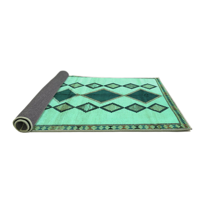 Sideview of Southwestern Turquoise Country Rug, tr2536turq