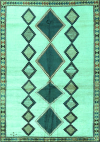 Southwestern Turquoise Country Rug, tr2536turq