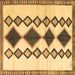 Square Machine Washable Southwestern Brown Country Rug, wshtr2536brn