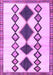 Machine Washable Southwestern Purple Country Area Rugs, wshtr2536pur