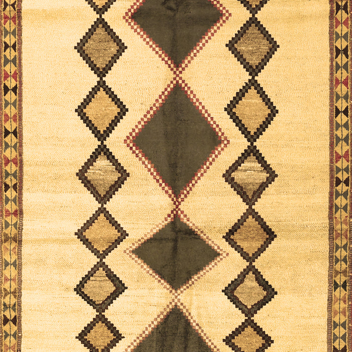 Machine Washable Southwestern Brown Country Rug, wshtr2536brn