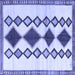 Square Southwestern Blue Country Rug, tr2536blu