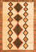 Serging Thickness of Machine Washable Southwestern Orange Country Area Rugs, wshtr2536org