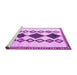 Sideview of Machine Washable Southwestern Purple Country Area Rugs, wshtr2536pur