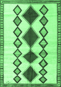 Southwestern Emerald Green Country Rug, tr2536emgrn