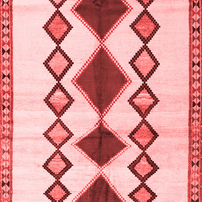 Machine Washable Southwestern Red Country Rug, wshtr2536red