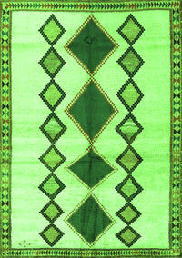 Southwestern Green Country Rug, tr2536grn