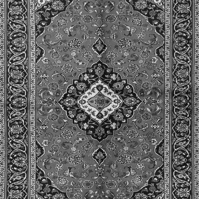 Serging Thickness of Machine Washable Persian Gray Traditional Rug, wshtr2537gry