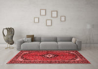 Machine Washable Persian Red Traditional Rug, wshtr2537red