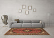 Machine Washable Persian Brown Traditional Rug in a Living Room,, wshtr2537brn