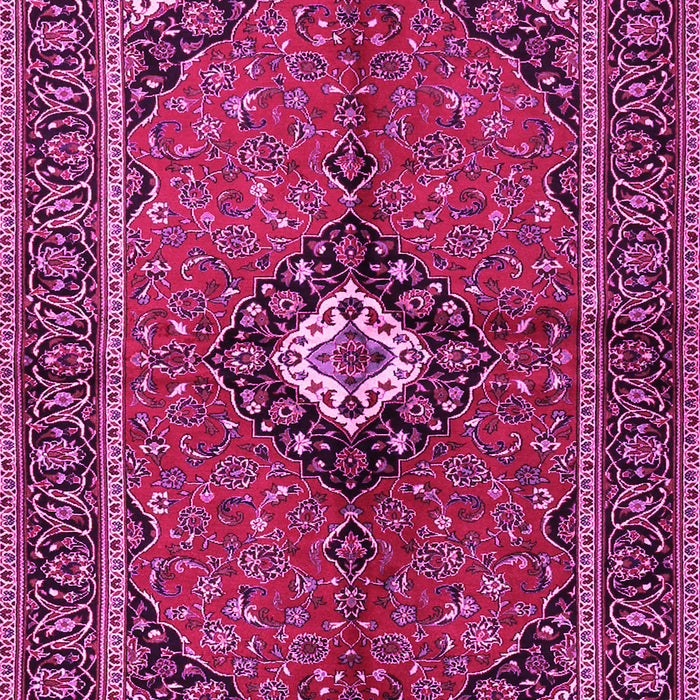 Machine Washable Persian Pink Traditional Rug, wshtr2537pnk