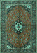 Machine Washable Persian Turquoise Traditional Area Rugs, wshtr2537turq