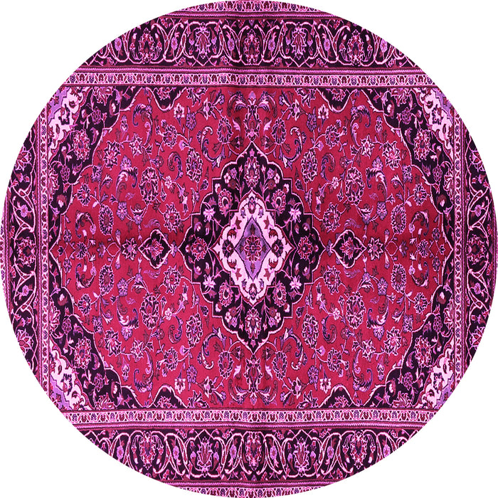 Round Persian Pink Traditional Rug, tr2537pnk