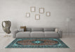 Machine Washable Persian Light Blue Traditional Rug in a Living Room, wshtr2537lblu